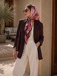Spring Eşarp Sanatsal soyut desen