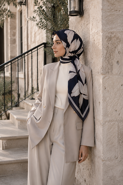Spring Eşarp Manolya Desen