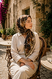 Spring Eşarp Modern Mozaik Desen