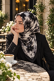 Spring Eşarp Vintage Sonbahar Çiçekleri
