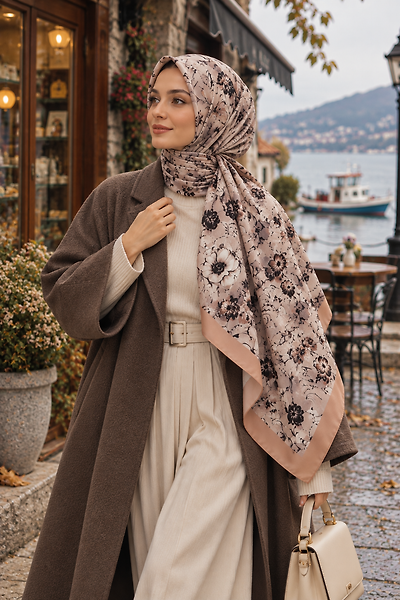 Yaz Serinliği Vintage Bloom Desen Şal