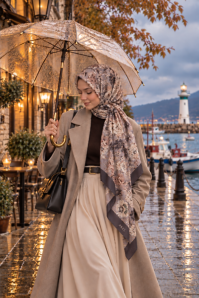 Yaz Serinliği Vintage Bloom Desen Şal