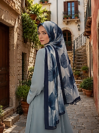 Spring büyük Çiçek Desen Şal