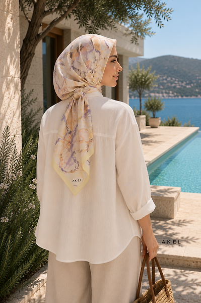 Spring Eşarp Mermer Desen