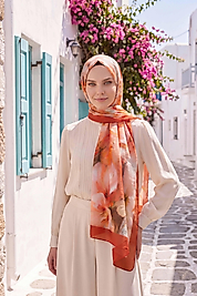 Spring Çiçek Desenli Şal