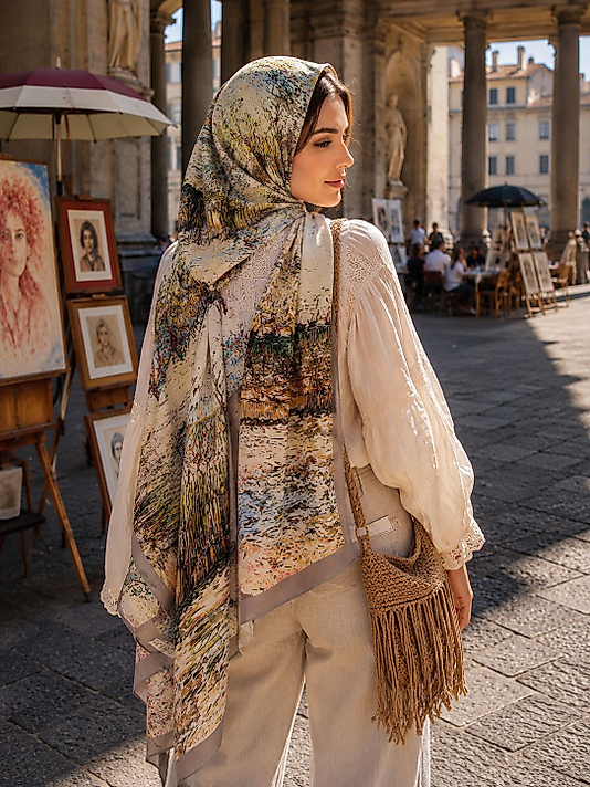 Spring Tablo Desen Şal