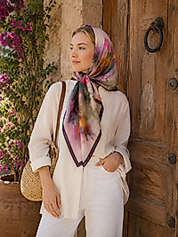Spring Eşarp Suluboya Desen