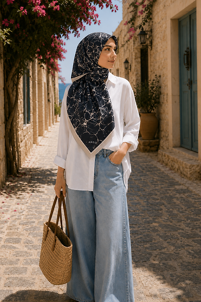 Spring Eşarp Mermer Desen