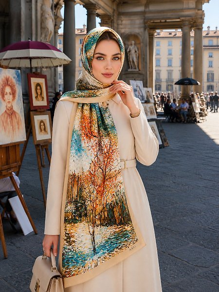 Spring Tablo Desen Şal