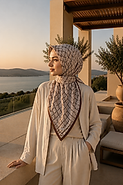Spring Eşarp Geometrik Desen