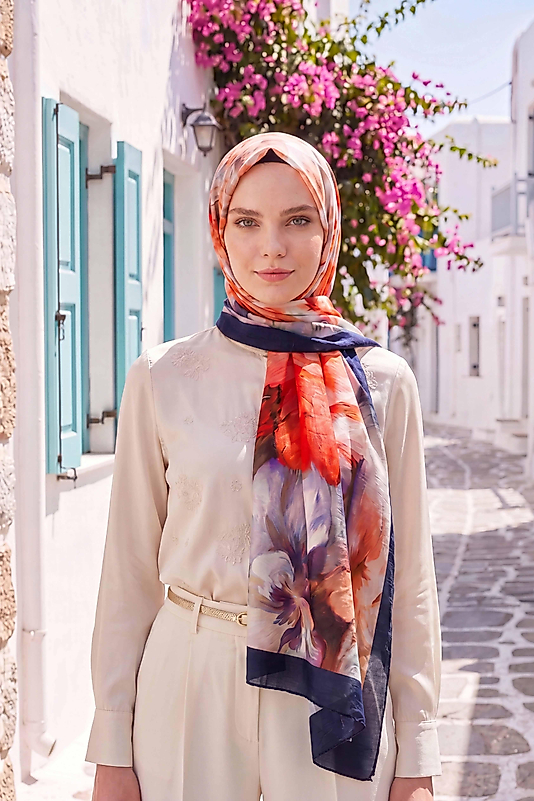 Spring Çiçek Desenli Şal