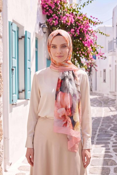 Spring Çiçek Desenli Şal