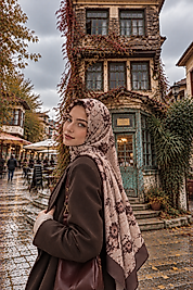 Yaz Serinliği Vintage Bloom Desen Şal