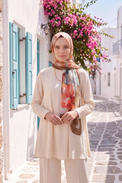 Spring Çiçek Desenli Şal
