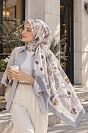 Yaz Serinliği Vintage Bloom Desen Şal
