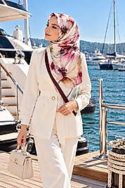 Spring Eşarp Büyük Çiçek Desen