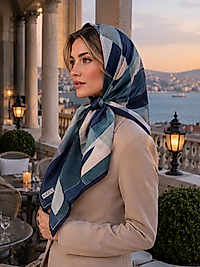 Spring Eşarp Geometrik Desen