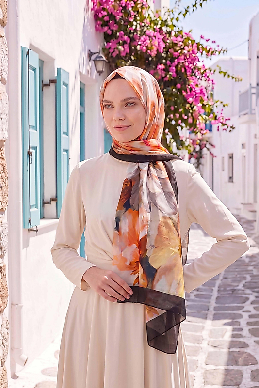 Spring Çiçek Desenli Şal