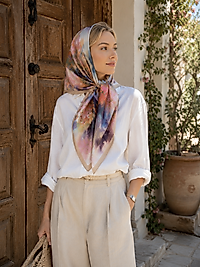 Spring Eşarp Suluboya Desen