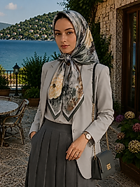 Spring Eşarp Pastel Çiçek Desen