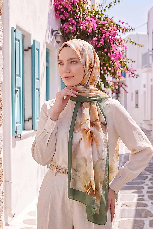 Spring Çiçek Desenli Şal