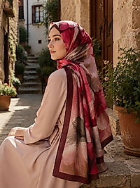 Spring büyük Çiçek Desen Şal