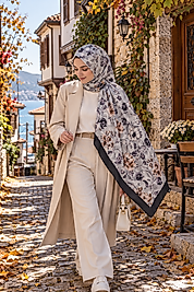 Yaz Serinliği Vintage Bloom Desen Şal