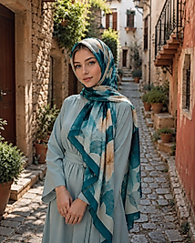 Spring büyük Çiçek Desen Şal