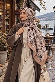 Yaz Serinliği Vintage Bloom Desen Şal