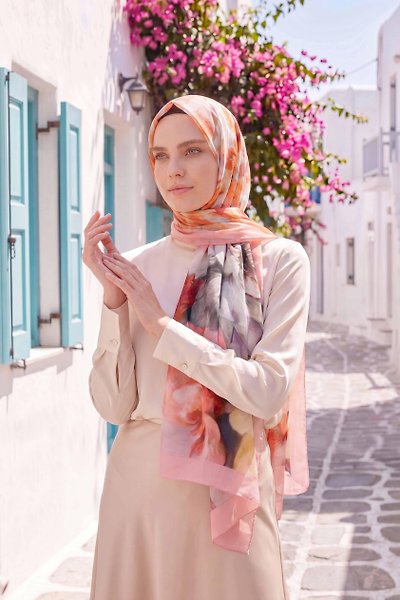 Spring Çiçek Desenli Şal