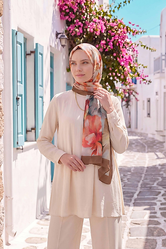 Spring Çiçek Desenli Şal