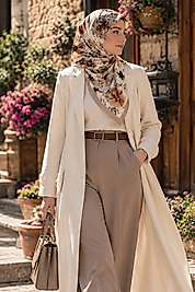 Spring Eşarp Vintage Sonbahar Çiçekleri