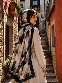 Spring büyük Çiçek Desen Şal
