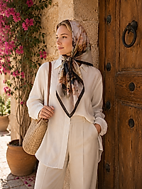 Spring Eşarp Suluboya Desen