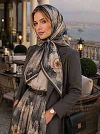 Spring Eşarp Pastel Çiçek Desen