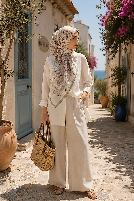 Spring Eşarp Mermer Desen