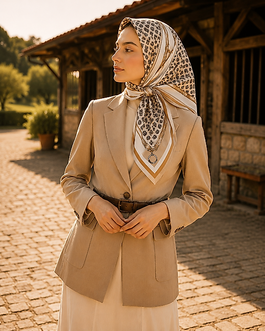 Spring Eşarp Kemer Desen