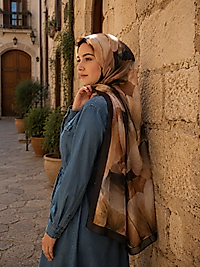 Spring büyük Çiçek Desen Şal