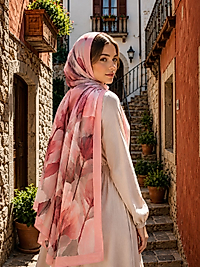 Spring büyük Çiçek Desen Şal