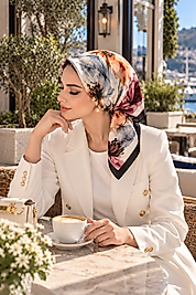 Spring Eşarp Büyük Çiçek Desen