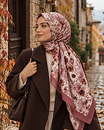 Yaz Serinliği Vintage Bloom Desen Şal
