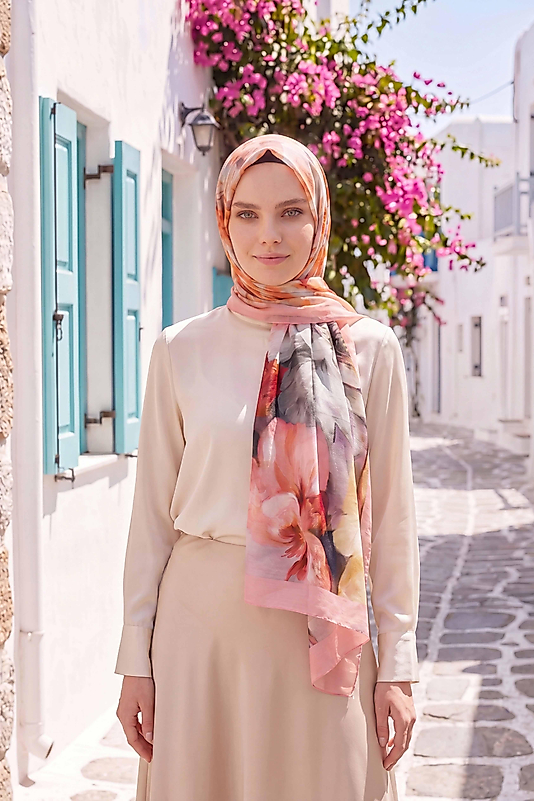 Spring Çiçek Desenli Şal