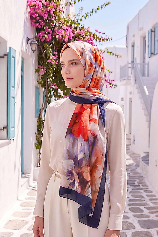 Spring Çiçek Desenli Şal