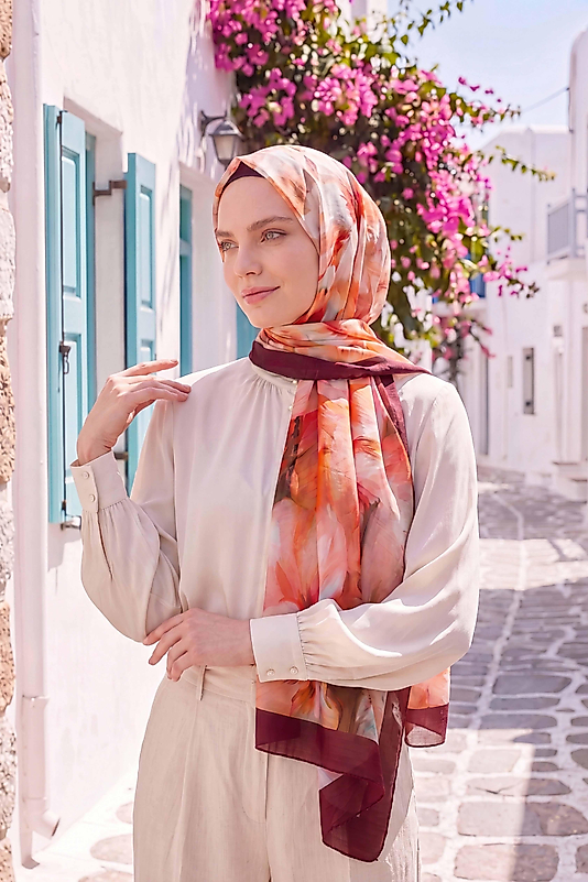 Spring Çiçek Desenli Şal