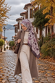 Yaz Serinliği Vintage Bloom Desen Şal
