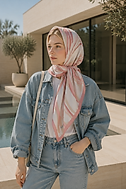 Spring Eşarp Dalga Desen