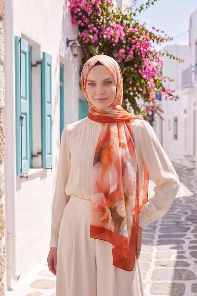 Spring Çiçek Desenli Şal