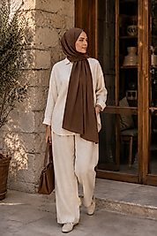 LİNA ŞAL KAHVERENGİ