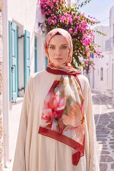 Spring Çiçek Desenli Şal
