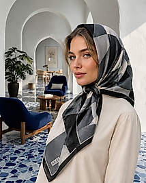 Spring Eşarp Geometrik Desen